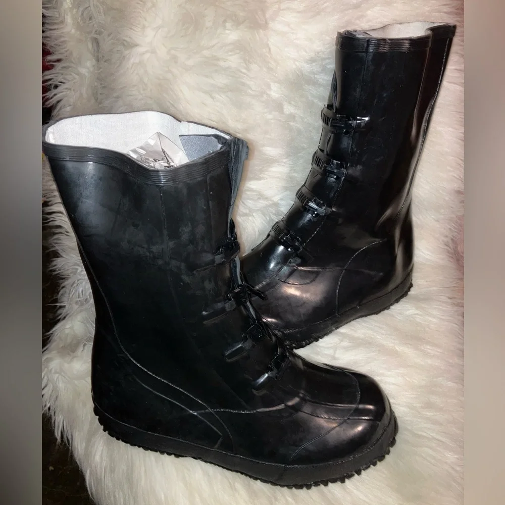 1950's Vintage Unisex Black Galoshes
